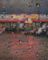 Rain on Windshield: Rosie's Diner V by Dianne Massey Dunbar