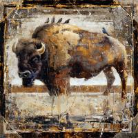 Bison and Blue Bird by Jerry Markham